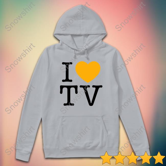 Official Hivemind I Love Tv Grey T Shirts
