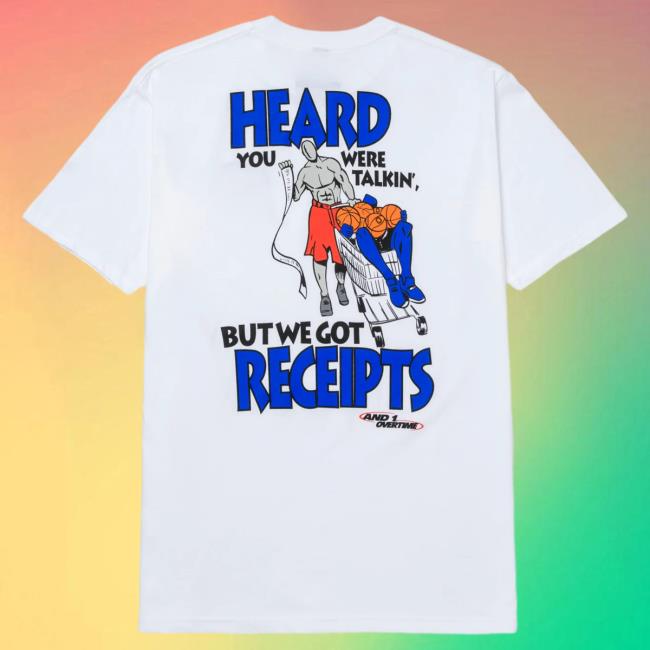 Official Overtime Tv Merch Store Apparel Clothing Shop Over Time Ot X And1 Receipts Shirt New