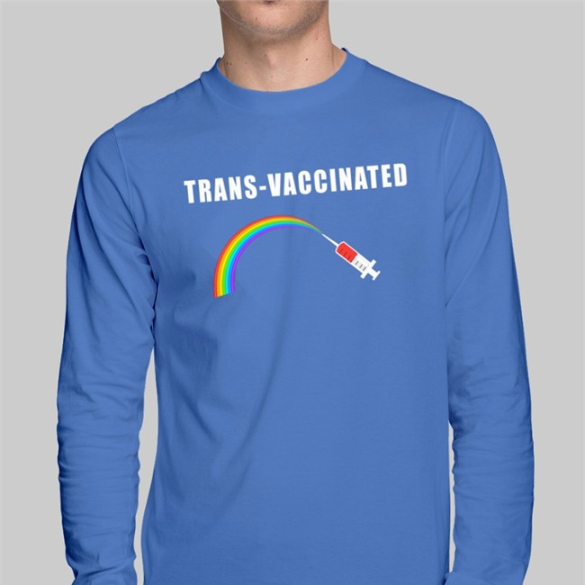 Trans-Vaccinated Rainbow T Shirt Trans-Vaccinated Rainbow Tee Shirt
