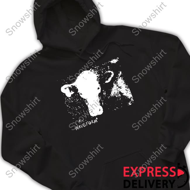 Run For Cover Records Store Waveform Cow Long Sleeve Tee Run For Cover Records Waveform Cow Shirt