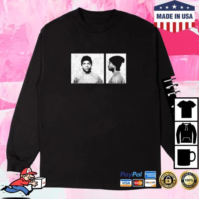 Ice Cube Mug Shot Black Long Sleeve Shirt