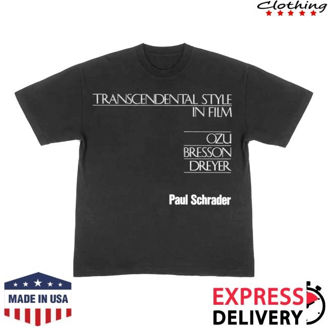 Official Human Lanterns Merch Transcendental Style In Film Ozu Bresson Dreyer New Shirt Black
