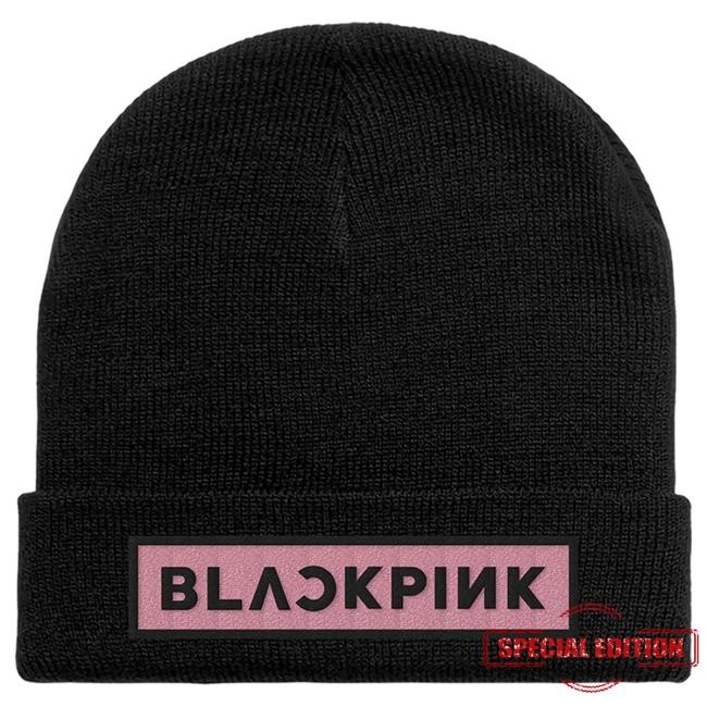 Deadline Tour Merch BLACKPINK Cuff Beanie Black Hat | Blackpink Official Merch Store