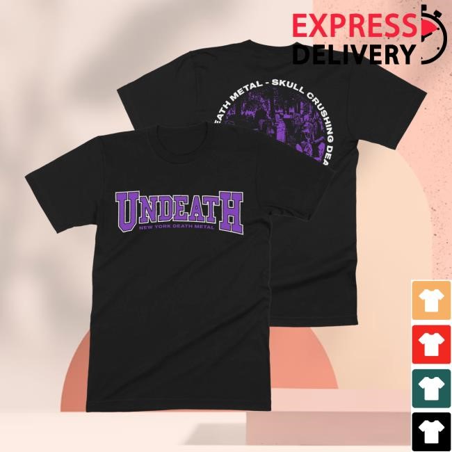 Official Undeath Metal Merch College in Purple New Shirt