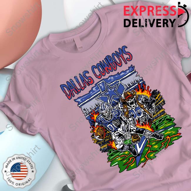 Dallas Cowboys Skull Football T Shirt Respect The Star TShirt