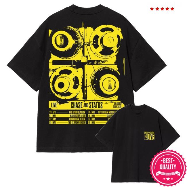 Official Chase And Status Store Shop Chase & Status 2025 Tour Shirt Official Chase And Status Store Shop Chase & Status 2025 Tour Tshirt