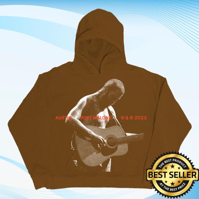 Post Malone Merch Austin Guitar Pullover Hoodie