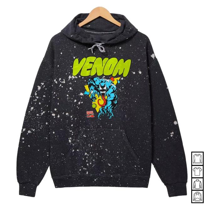 Official Box Lunch Apparel Venom Portrait Acid Wash Hoodies Boxlunch Clothing Store Shop Merch Exclusive