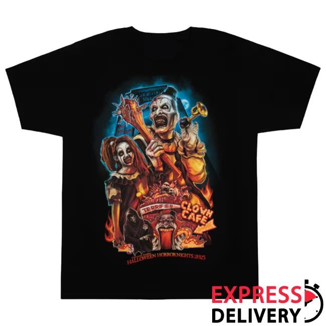 Official Halloween Horror Nights 2025 Terrifier Adult Tees