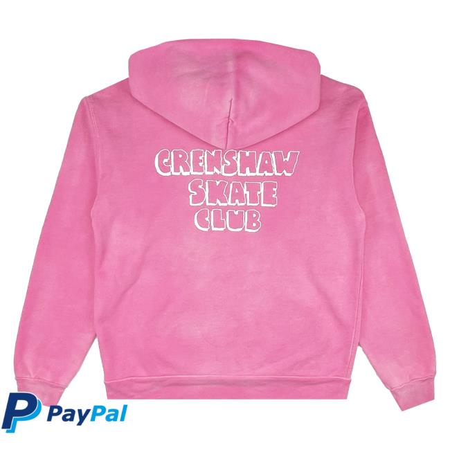 Official Crenshaw Skate Club Og Logo Sweaters (Sun Faded) Pink CrenshawSkateClub