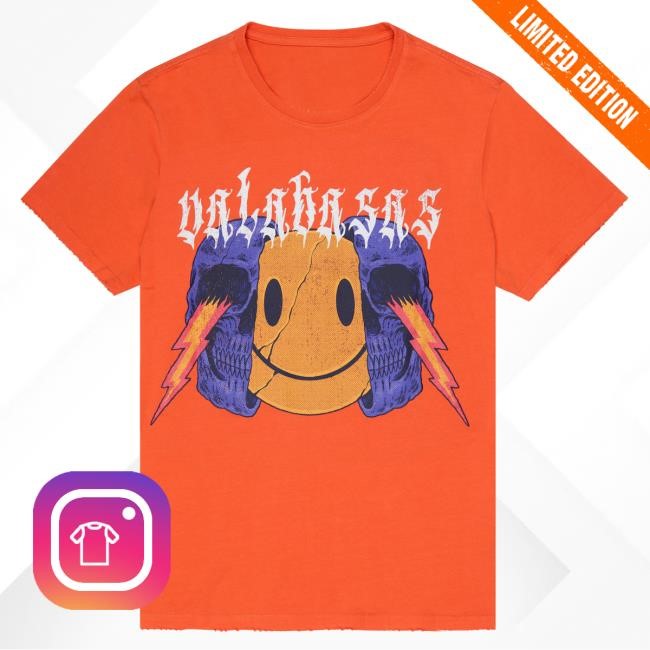 Official "Keep Smiling" Vintage Flame Orange T Shirt