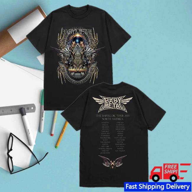 Official Baby Metal Merch Store BabyMetal "Fox Archways" Tee Baby Metal Apparel Clothing Shop