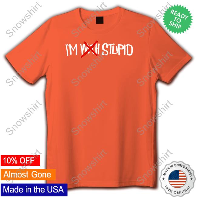 Official I'm With Stupid Long Sleeve Tee I'm With Stupid Funny T-Shirt