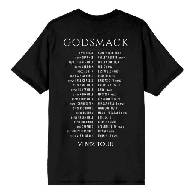 Official Godsmack Merch Store Godsmack Vibez Tour New Shirt