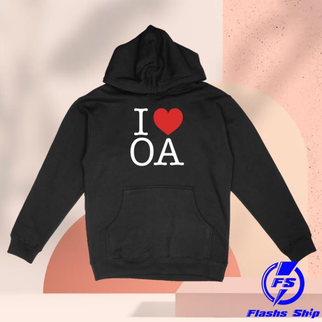 Omar Apollo Shop Merch I <3 OA (Black) Pullover Hoodie