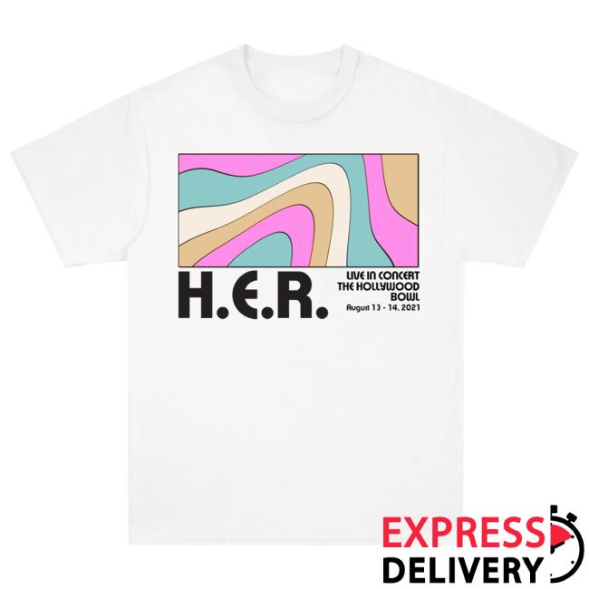 Official H.E.R Merch Shop Hollywood Bowl White New T Shirt