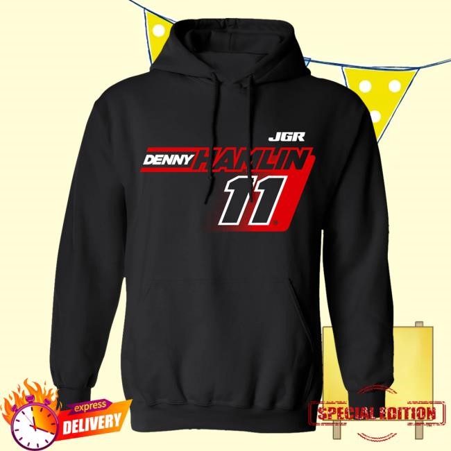 Black Denny Hamlin Hoody Official DH Merch Store