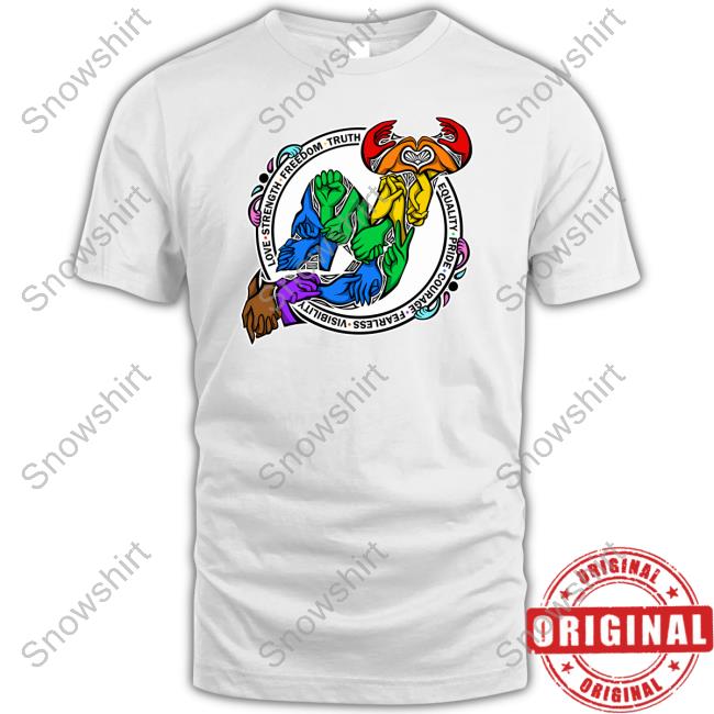 Love Strength Freedom Truth Equality Pride Courage Fearless Visibility Hoodie