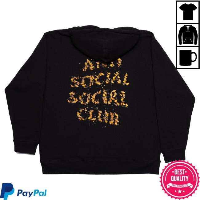 Official Sad Boyz Merch Sad Boyz Anti Butterfly Popover Hoodie - Black Sad Boyz Official Store