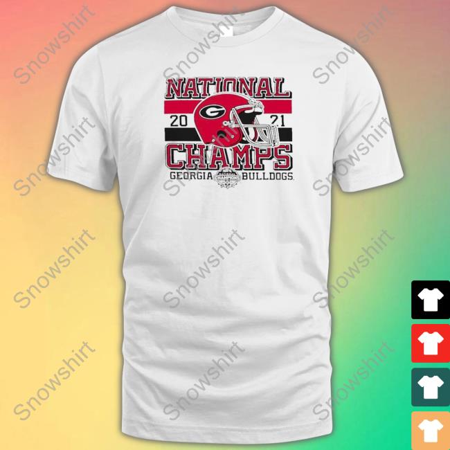 Official Georgia Bulldogs Champion Youth College Football Playoff 2021 National Champions Winning Stripes Shirt
