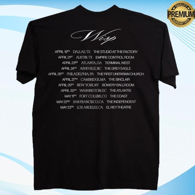 Official Interscope Records Merch Store Wisp Angel Attractive Shirt with Tour Dates