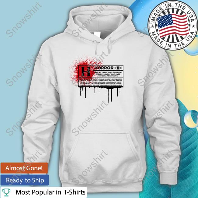 Official Rated H Horror New Shirt Official Rated H Horror Movie T-Shirts