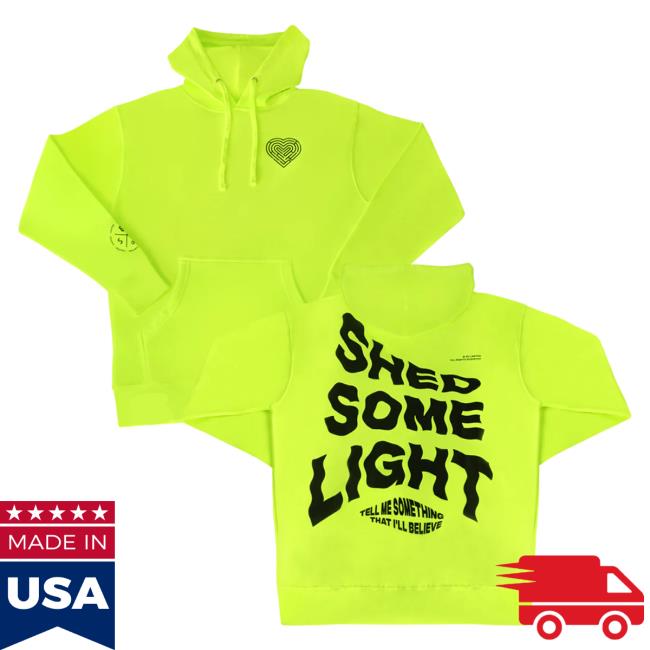 Official Shinedown Merch Store Shine Down Heart Shed Some Light Tell Me Something That I'll Believe Pullover Hoodie