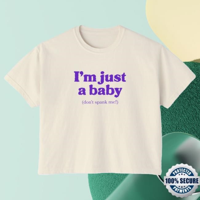 Streetwear Angle I’m Just A Baby Crop Tee From Dropout TV