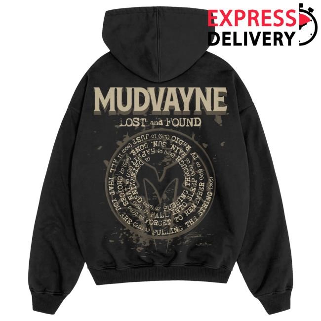 Official Mudvayne Merch Mud Vayne Lost & Found Hooded Sweatshirt