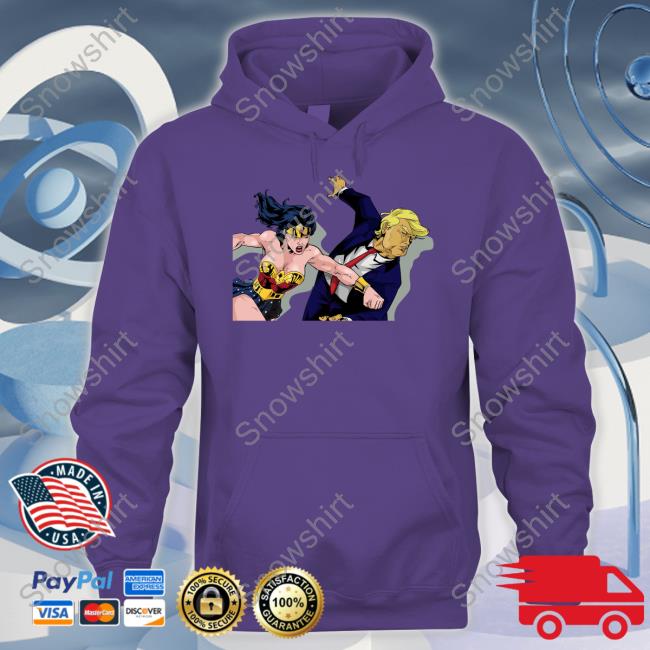 Wonder Woman Punching Donald Trump Long Sleeve Tee Tara Dublin