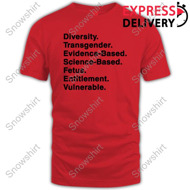 Diversity Transgender Evidence-Based Science-Based Fetus Entitlement Vulnerable T Shirts Official Diversity Transgender Evidence-Based Science-Based Fetus Entitlement Vulnerable T Shirt
