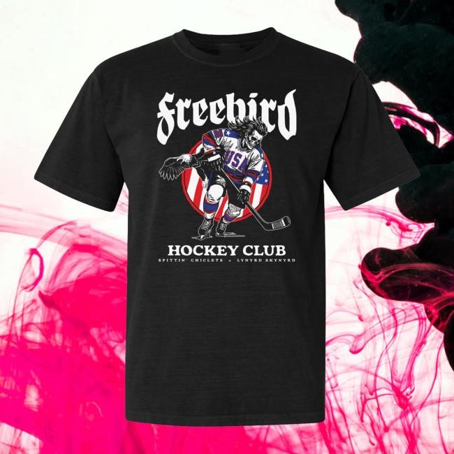Lynyrd Skynyrd x Spittin Chiclets Freebird Hockey Club Tee Lynyrd Skynyrd
