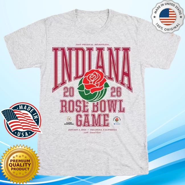 Homefield Indiana Hoosiers Natural 2026 Rose Bowl Short Sleeve New Shirt | Rally House Official Merch Store Shop | RallyHouse