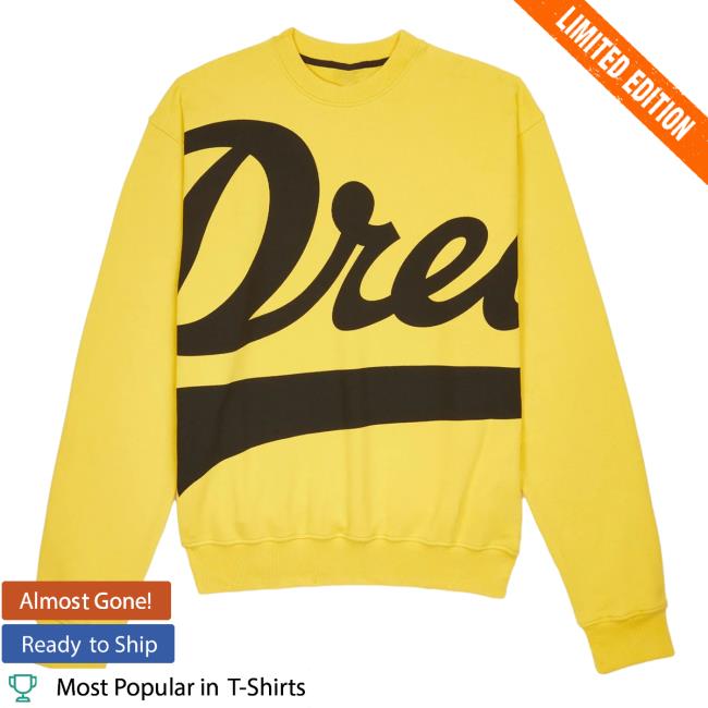 Official Dreamville Merch Jumbo Classic Logo Hot Shirt Yellow/Black Dreamville Records