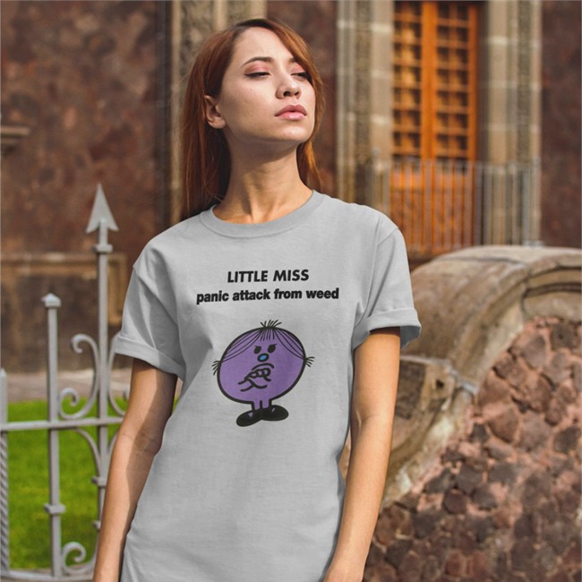 Empty Rico Little Miss Panic Attack From Weed Shirt Dumbricardo Little Miss Panic Attack From Weed Shirt