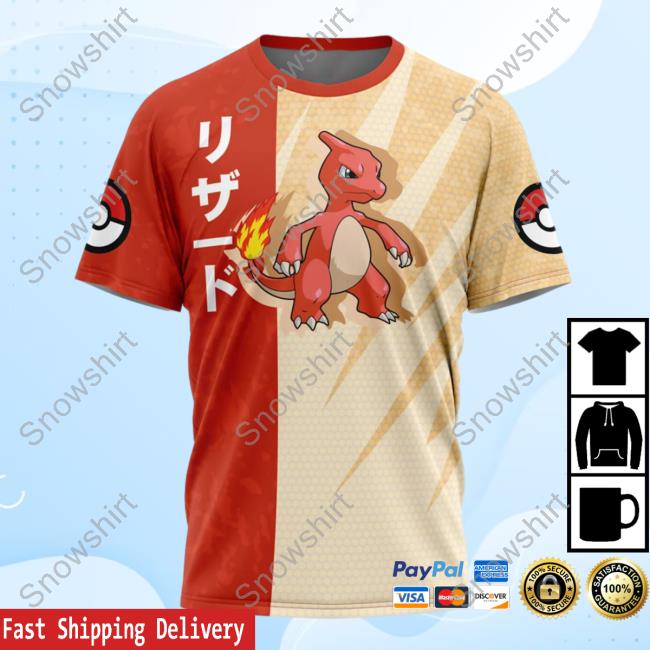 Official Anime Ape Clothing Charmeleon Attack Pokemon Shirt New Animeape