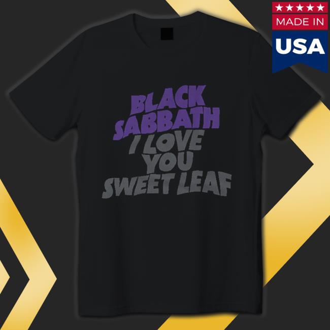 Black Sabbath I Love You Sweet Leaf Black Crewneck Sweatshirt