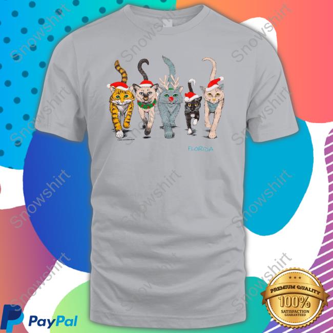 Official 90S Florida Christmas Cats Shirt