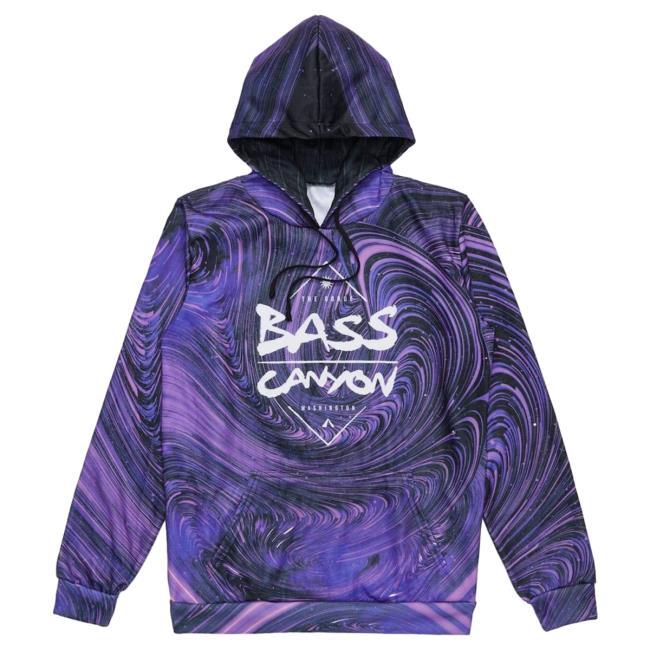 Official Excision Merch Bar Evolution 'Bass Warp' Dye Sub Hoodie - Purple MerchBar