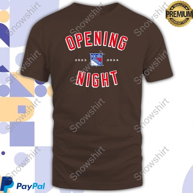 Official Opening Night 2023 2024 T-Shirt Official Opening Night 2023 2024 New York Rangers T-Shirt