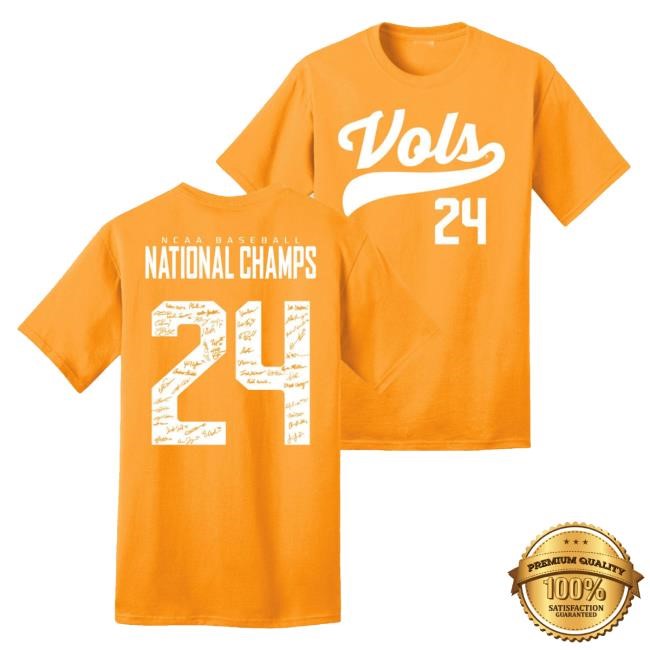 Official Utvol Shop Merch 2024 Baseball National Champions Nil Shirsey T-Shirts