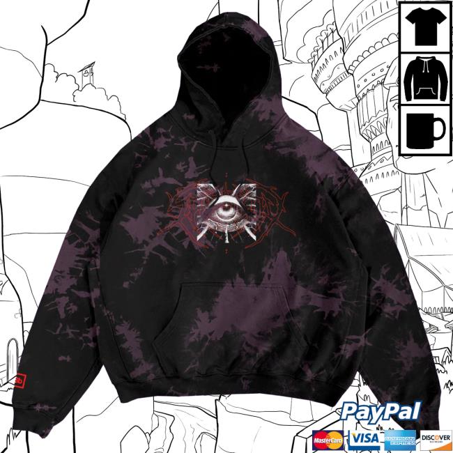 Official Spiritbox Merch Store Angel Eyes Plum Crystal Dye Long Sleeve Top Shirt Spiritbox Clothing Shop Spirit Box