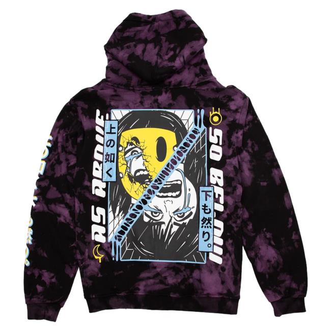Official Philip Defranco Merch Store Beautiful Bastard As Above So Below - Tie Dye Zip Sweatshirts Beautifulbastard Philipdefranco Shop