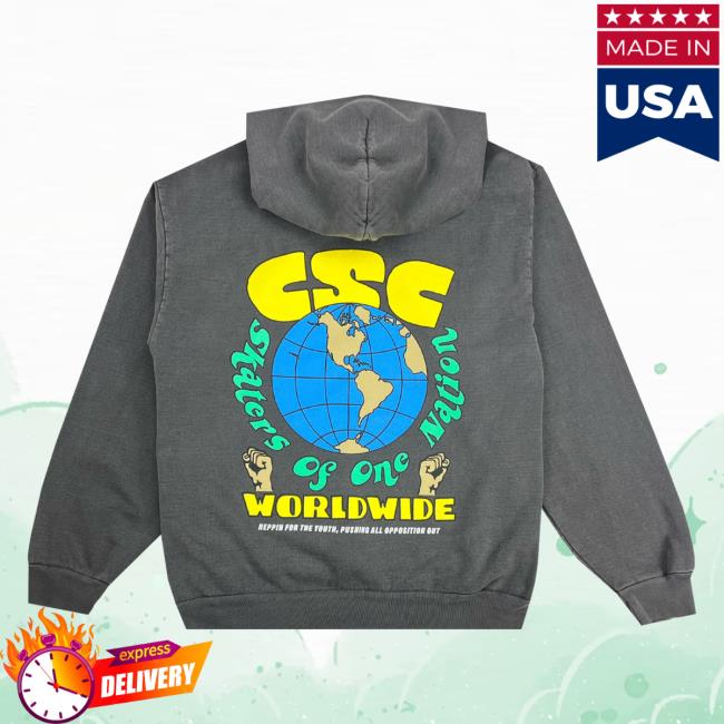 Official Crenshaw Skate Club Worldwide Crew neck Sweatshirt Black CrenshawSkateClub