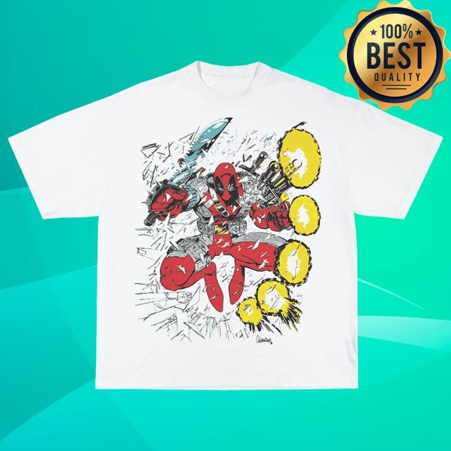 Deadpool T Shirt White By Sergio Calabasas