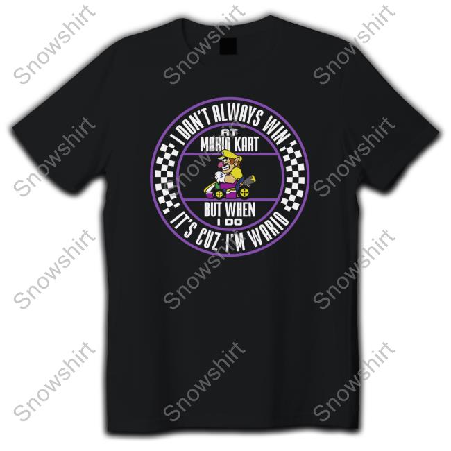 Official Nintendo Mario Kart Wario When I Win Circle Text Tee