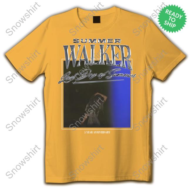 Official Summer Walker Merch Last Day Of Summer 5 Year Anniversary Cover Tee Last Day Of Summer 5 Year Anniversary Tee