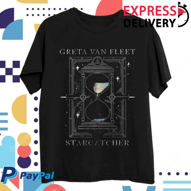 Official Greta Van Fleet Black Hourglass T-Shirt