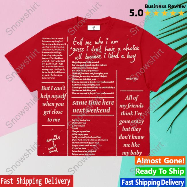 Sabrina Carpenter Lyrics Shirt