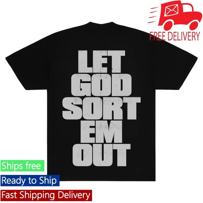 Let God Sort Em Out Kaws X Clipse Let God Sort Em Out Shield Top Shirt | Clipse Merch Store Official